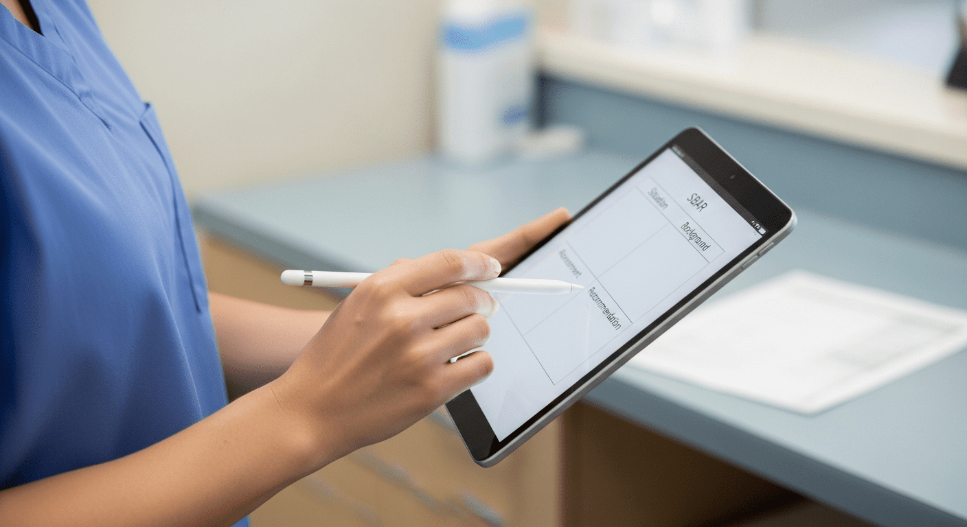 Scripts de transmissions SBAR : Exemples mot à mot pour les infirmiers (Med-Chir, Soins intensifs, Maternité, Urgences)